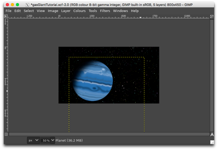 Reducing the size of the planet by scaling the layer