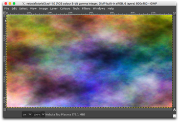 Appearance of the image after changing the Nebula Top Plasma layer Mode to Overlay