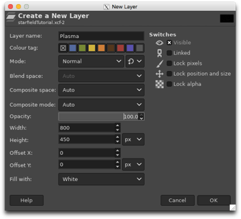 Creating a new white layer called Plasma