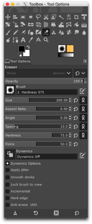 Using the Eraser tool to eliminate the sections of the ring 'behind' the planet