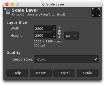 Scaling the Rings layer to make it slightly smaller